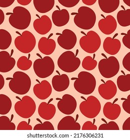 Vector image. Apples seamless pattern. Seamless pattern texture design.