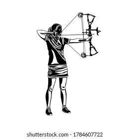 vector image of an Archer girl