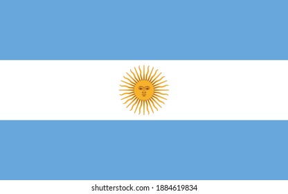 Vector image of the Argentine flag