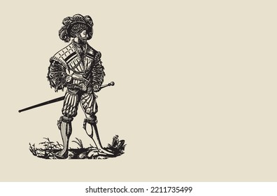 Vector image - armed noble nobleman