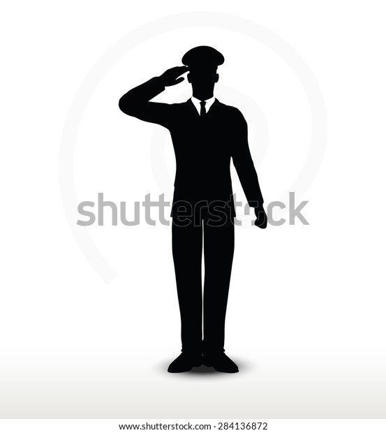 Vector Image Army General Silhouette Hand Stock Vector (Royalty Free ...