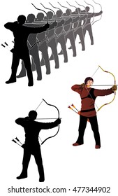 vector image of an arrow from a bow