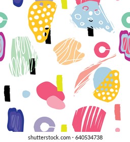 Vector image. Artistic original universal pattern. The cluster of unusual shapes, sizes and shades. Suitable for decoration.