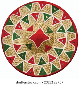 A vector image of Assamese Japi, used as headgear by Assamese community of India