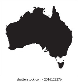 Vector image of australia. Australia map outlines