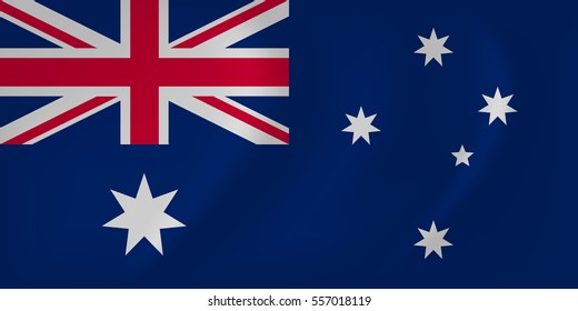 Vector image of the Australia waving flag