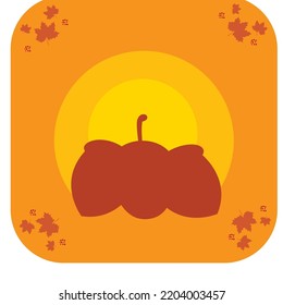 vector image. autumn background with yellow with orange.