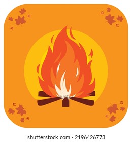 imagen vectorial, diseños otoñales con fondo naranja y amarillo.