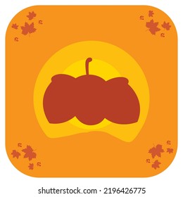imagen vectorial, diseños otoñales con fondo naranja y amarillo.