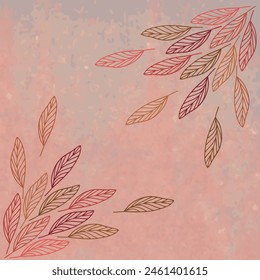 vector image autumn leaves background