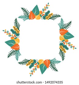 Vector image of autumn leaves of warm flowers. For your design, postcard, invitation and other.
