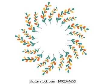 Vector image of autumn leaves of warm flowers. For your design, postcard, invitation and other.