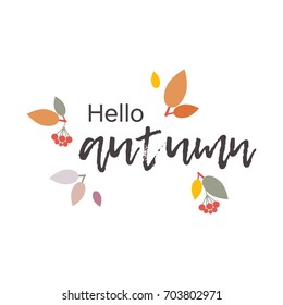 Vector image of autumn theme. Universal use for cards, leaflets, flyers and other. Fallen leaves and autumn sales. Pleasant colors of the fall season.