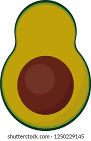 vector image of avocado