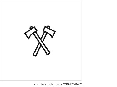 vector image of an axe, black and white background