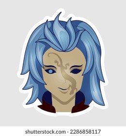 Imagen vectorial de un demonio ayakashi. Esto se puede usar como elemento de juego, avatar, icono, tatuaje, etc.