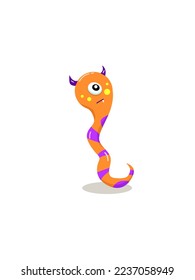 Vector image. Baby monster character on white background.