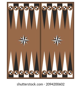 vector image with backgammon board for your project