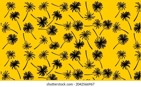 Vector image of a background with coconut tree motif.