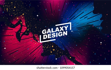 Vector image of a background of space with stars design