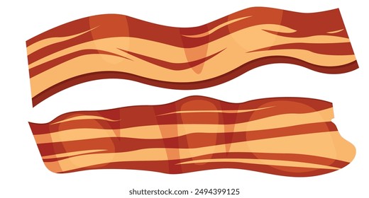 Vector image of bacon. Food concept. Element for your design. Ingredient for cooking.