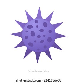 Vector image of a bacterium. Pathogenic bacteria, viruses and microbes. Colored microbes and various types of bacteria. A design element for a website, applications, social networks.