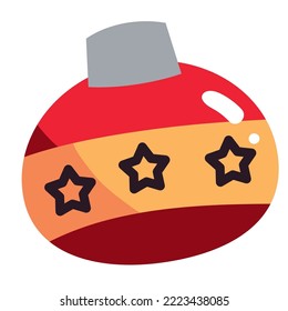 vector image ball to decorate christmas tree with white background