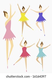 vector image of a ballerina