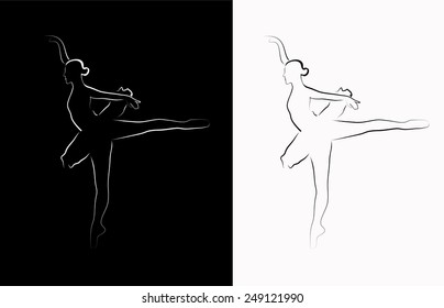 Vector image of a ballerina
