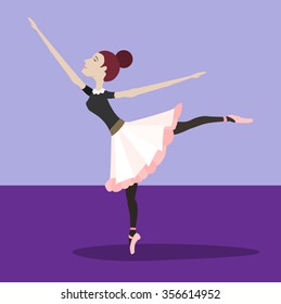 Vector image of a ballerina