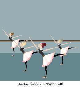 Vector image of a ballerina