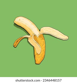 Vector image of a banana. Fruit. Food.