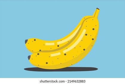 vector image of banana and strawberry fruit icon, suitable for presentations, designs, web, or social media
