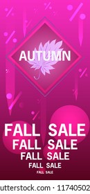Vector image of the banner of autumn discounts