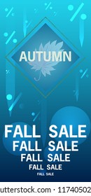 Vector image of the banner of autumn discounts