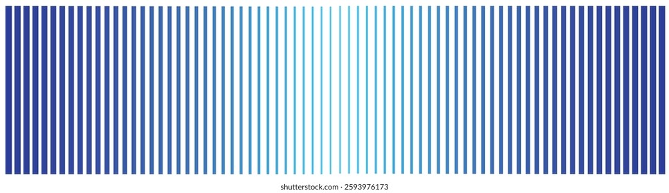 Vector image of a banner for the web. Blue to purple color gradient, with vertical lines sized from large to small.