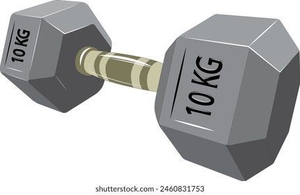 Vector image of a barbell for sports equipment illustration