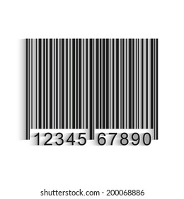 Vector image of a barcode isolated on a white background.