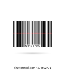 Vector image of a barcode isolated on a white background.