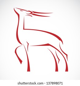 Vector image of an barking deer