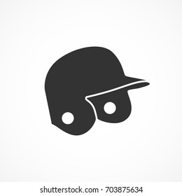 Vector image of a baseball helmet icon.
