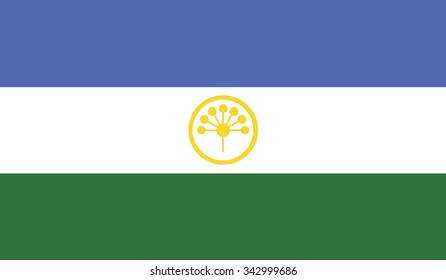 Vector image of Bashkortostan flag