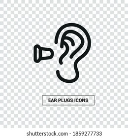 Vector image. Basic icon of earplugs.
