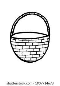 vector image of a basket on a white background