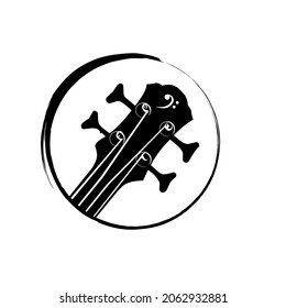 vector image of a bass guitar headstock.