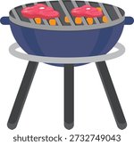 Vector image of a BBQ grill, priced at 1 credit, USD $1.