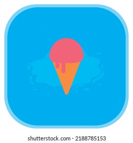 vector image, beach element icon with blue background