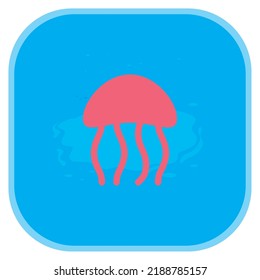 vector image, beach element icon with blue background