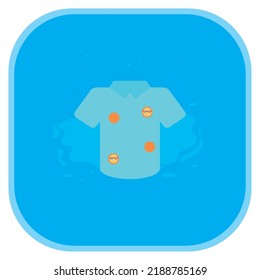 vector image, beach element icon with blue background