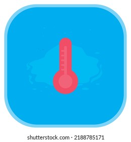 vector image, beach element icon with blue background